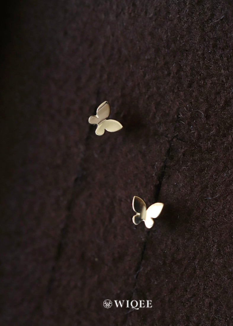 Classic butterfly Gold Stud