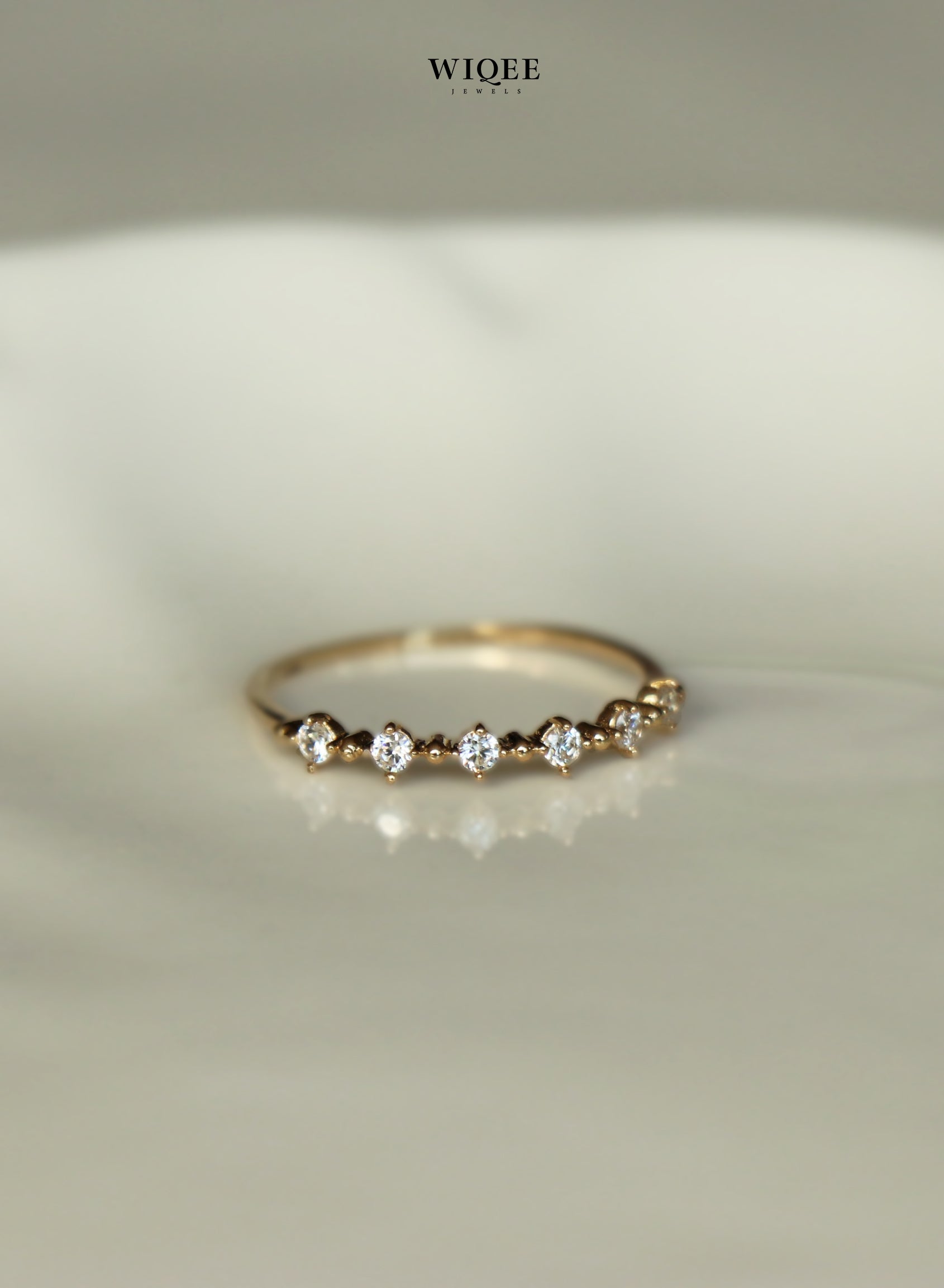 14k Solid Gold Diamond Ring | Wedding Band