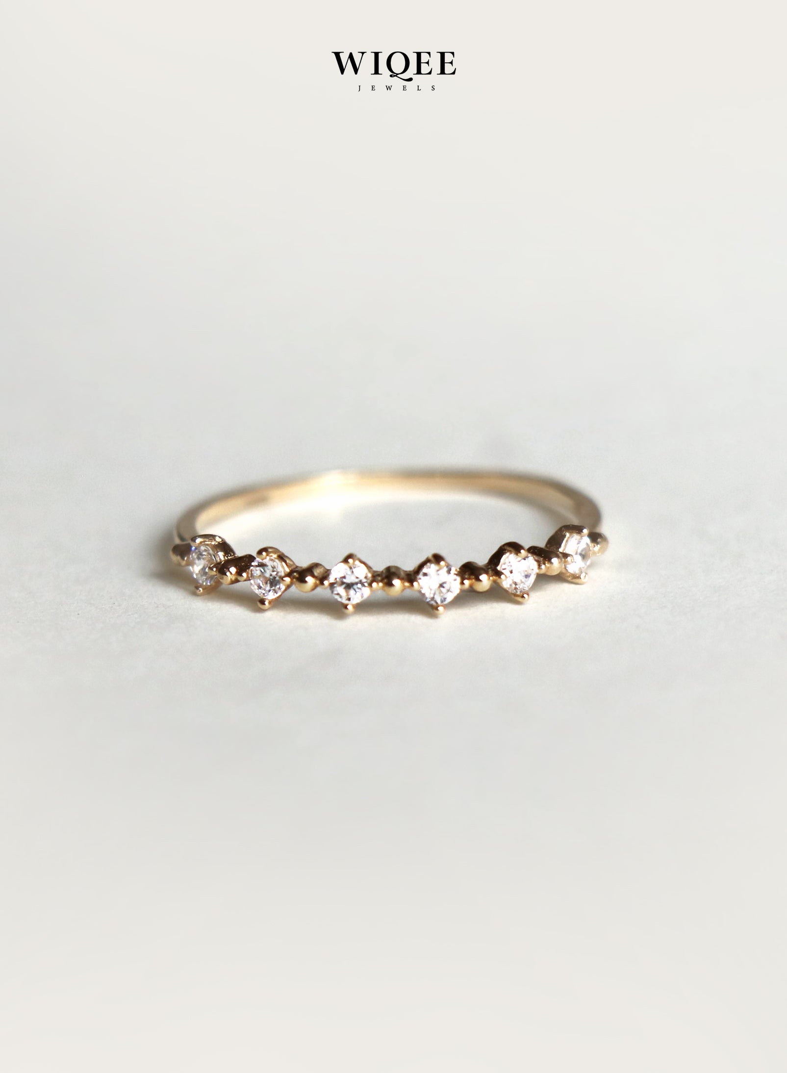 14k Solid Gold Diamond Ring | Wedding Band