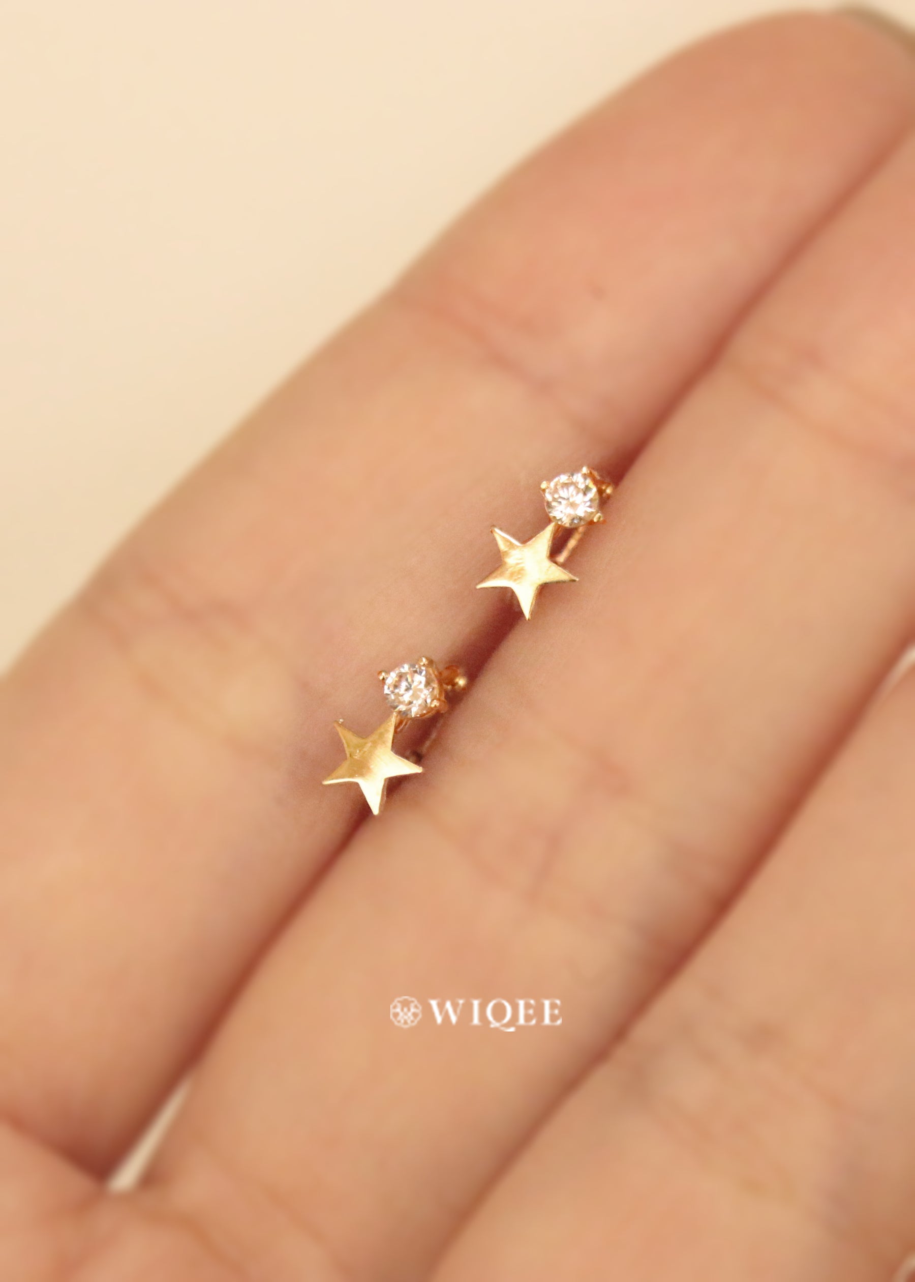 Star Gold Hoop Earring