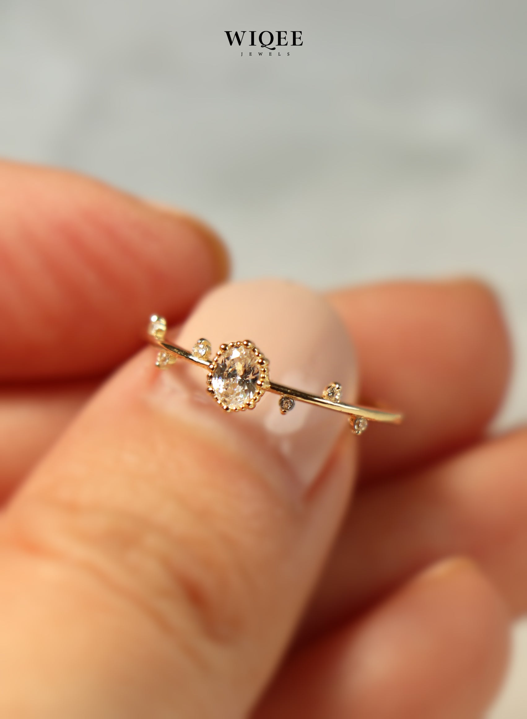 9k Solid Gold Statement Rings | dainty Stacking Rings