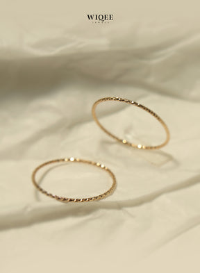 14k Solid Gold Stackable Thin Rings | Luxury Jewelry