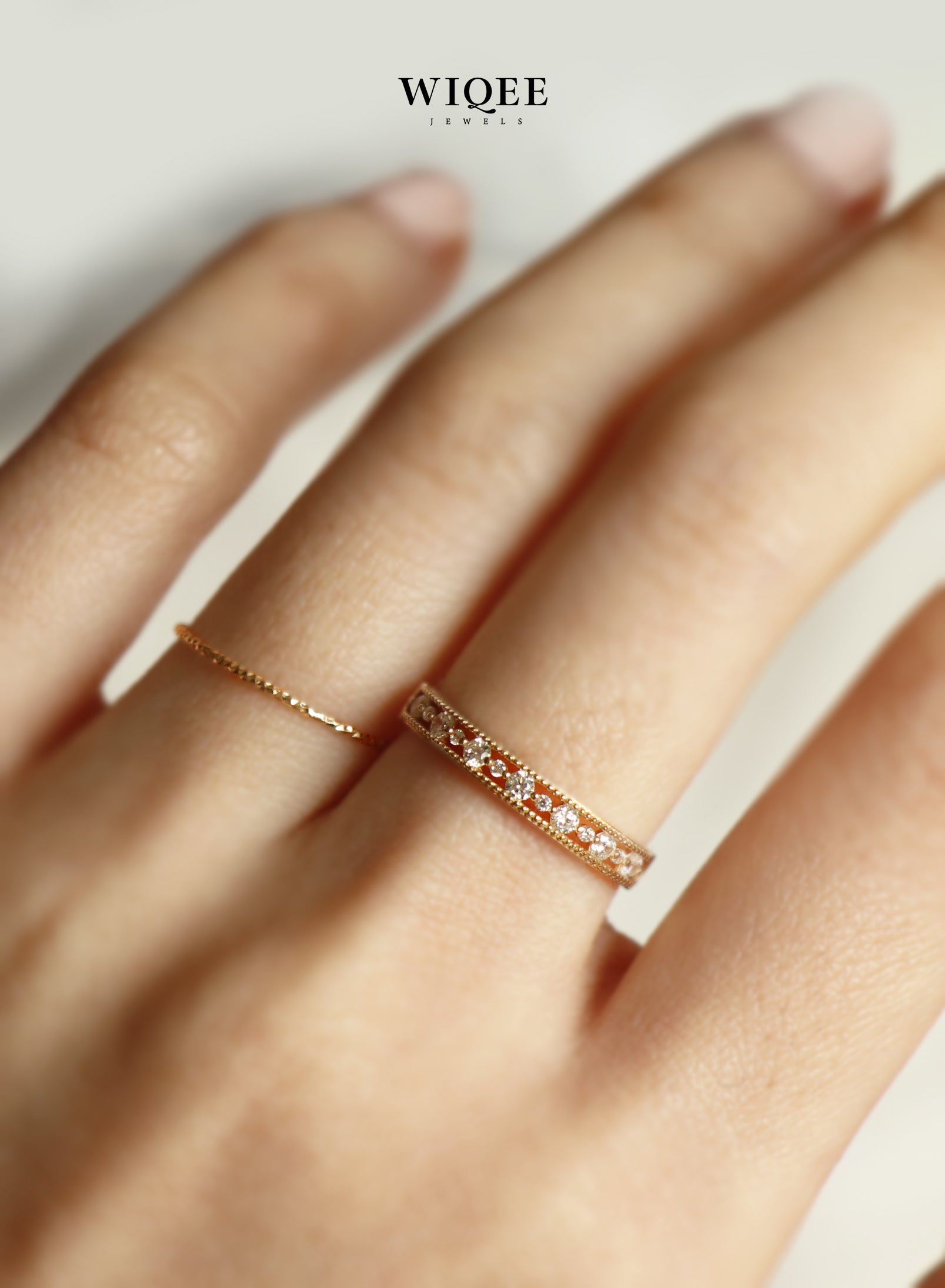 14k Solid Gold Stacking Rings | Statement Ring