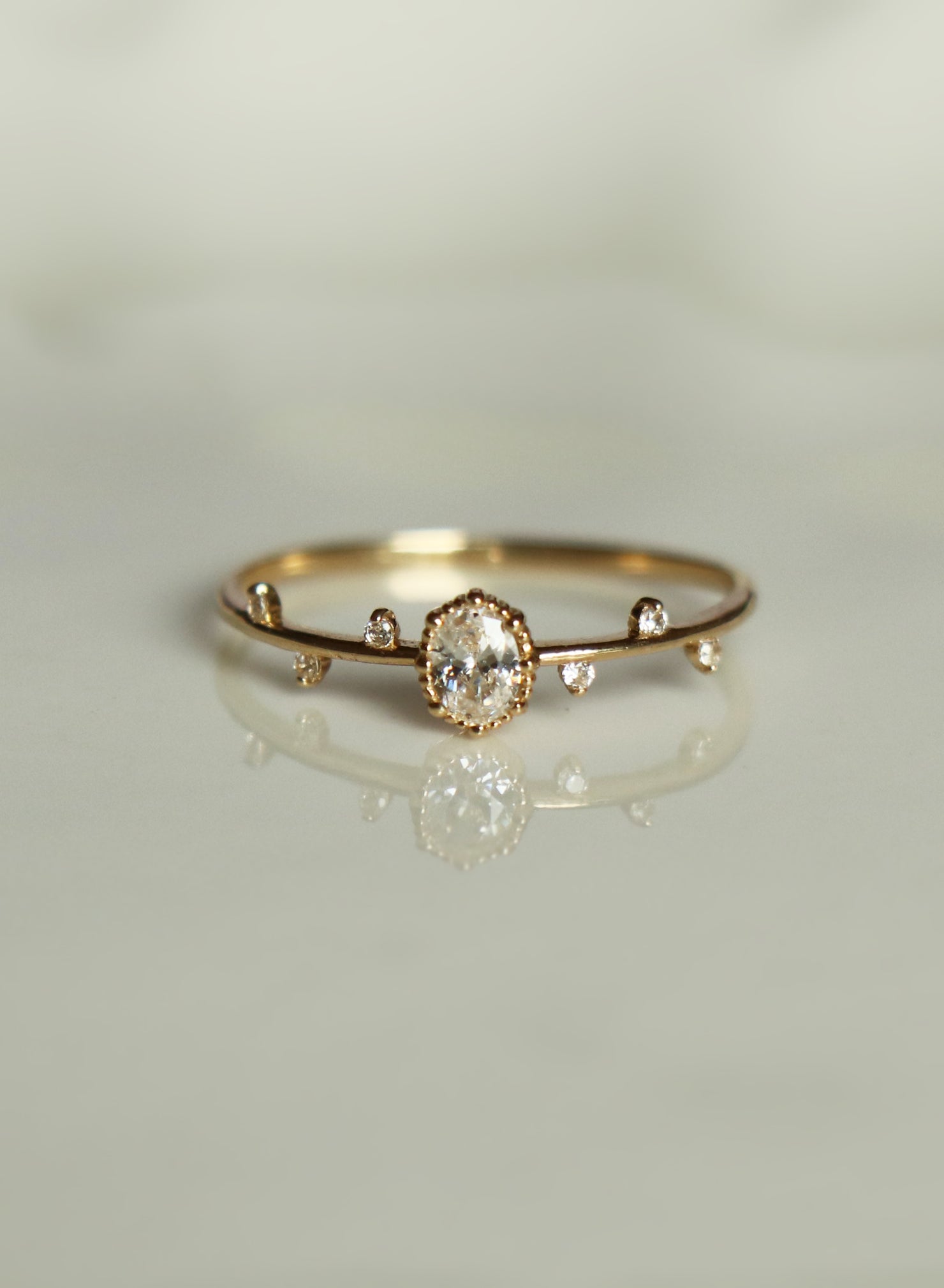 9k Solid Gold Statement Rings | dainty Stacking Rings