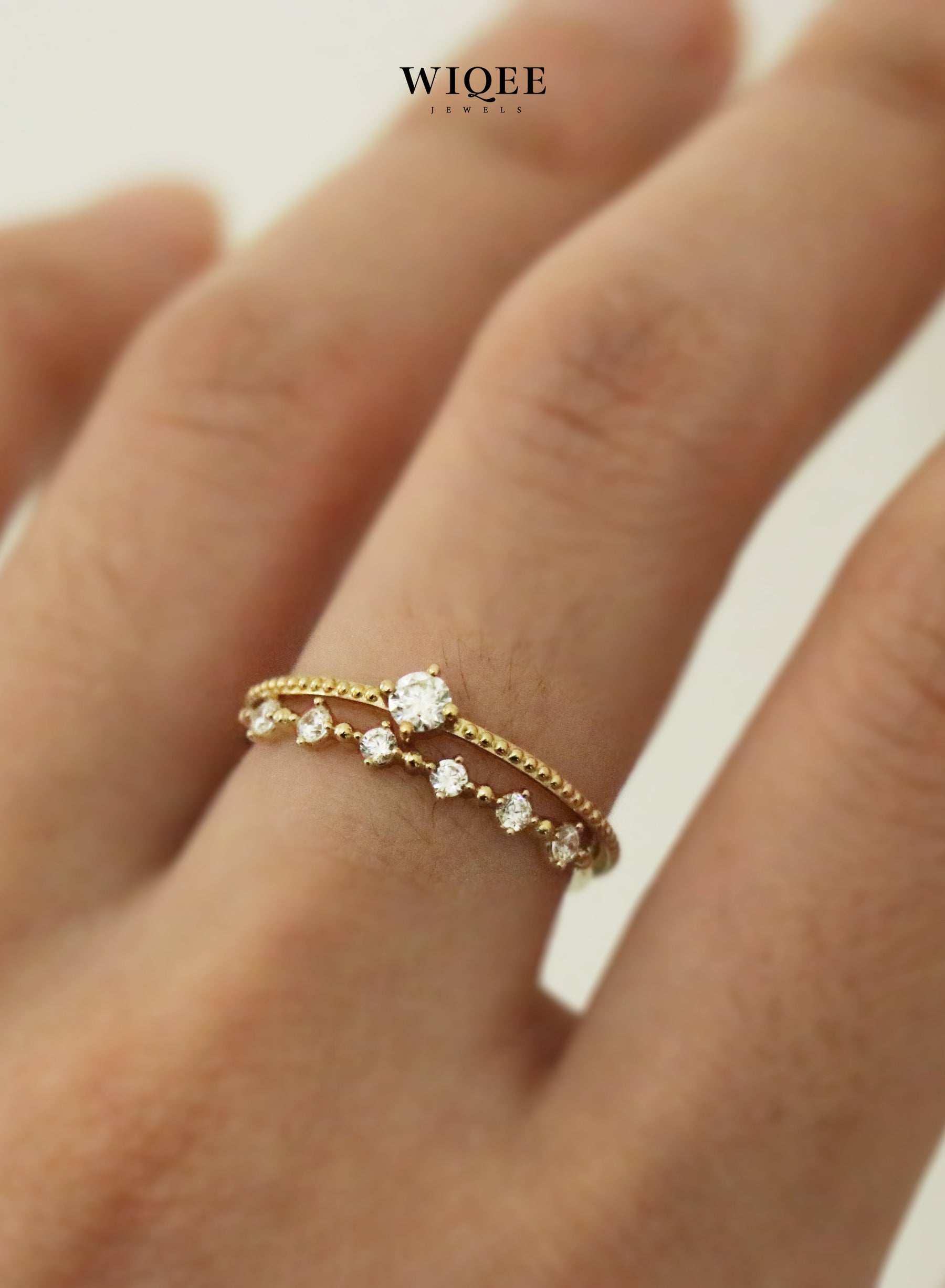 9k Solid Gold Diamond Ring ｜ Solitaire Rings