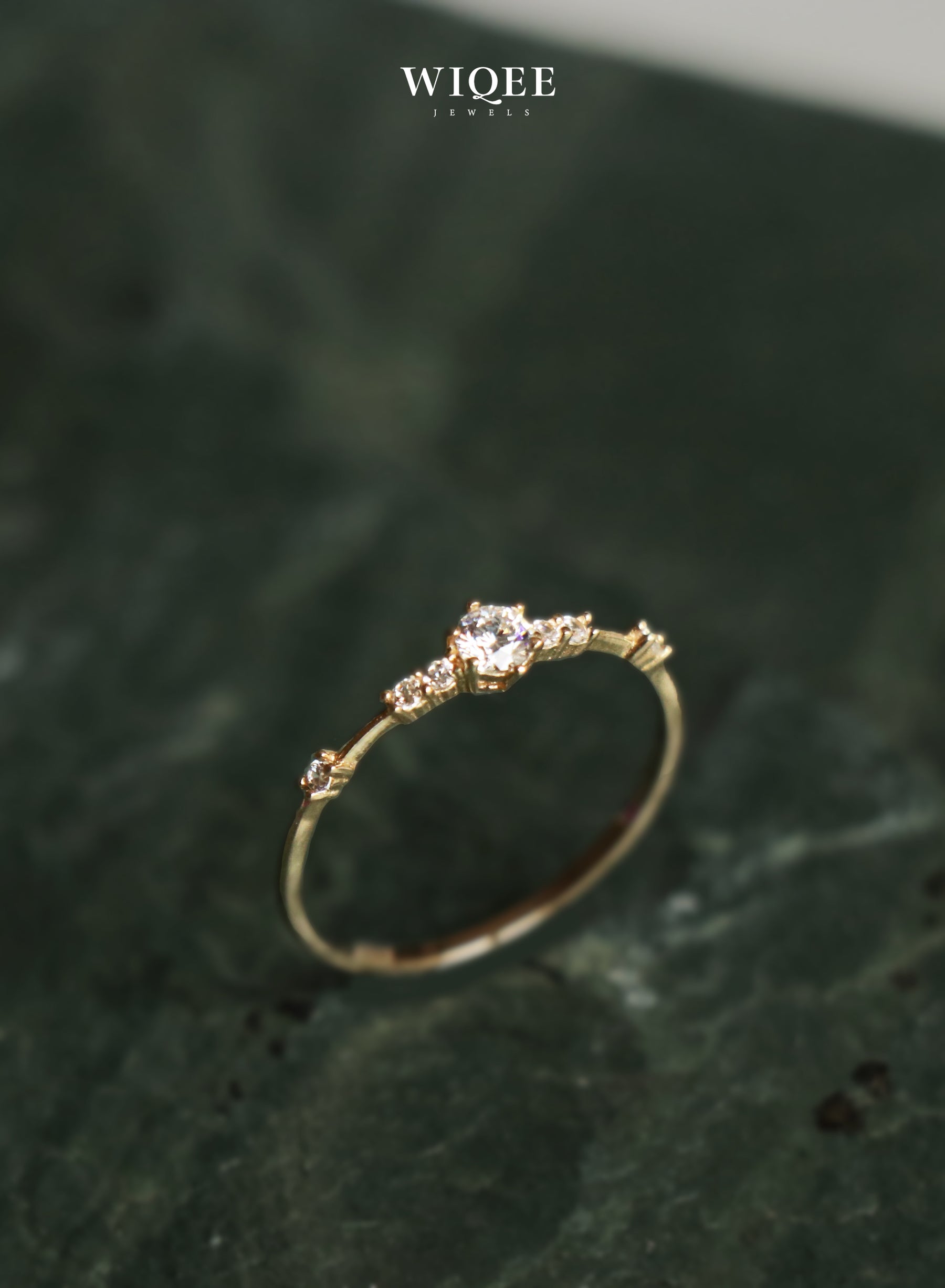 14k Solid Gold Engagement Ring | Diamond Gold ring