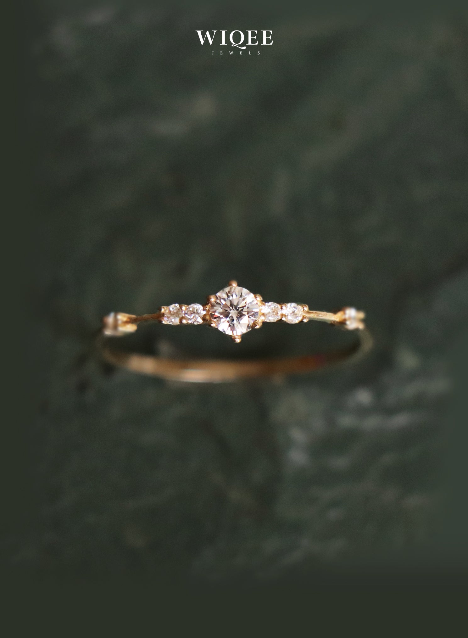 14k Solid Gold Engagement Ring | Diamond Gold ring