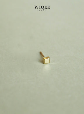 Square Tiny Gold Stud