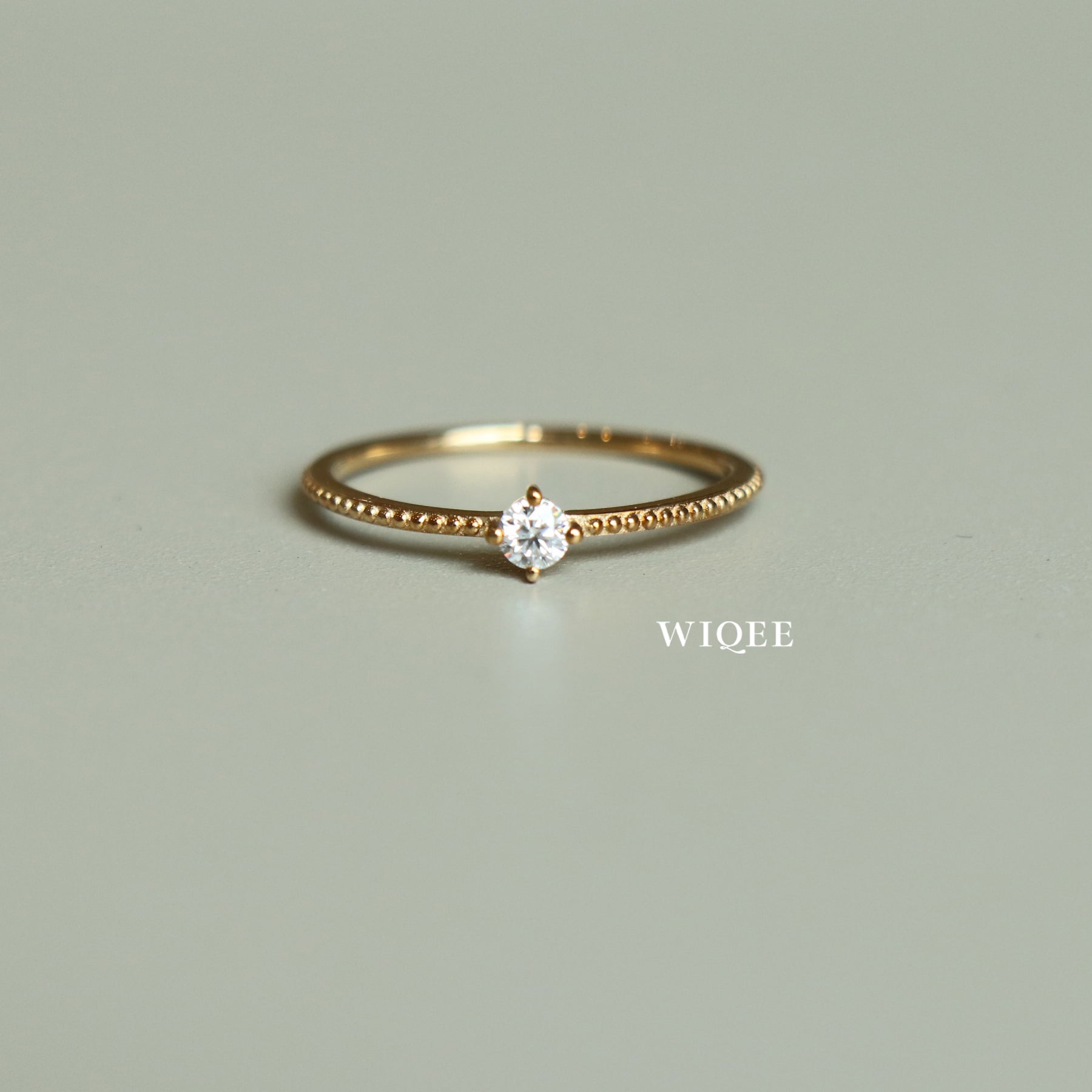 9k Solid Gold Diamond Ring ｜ Solitaire Rings