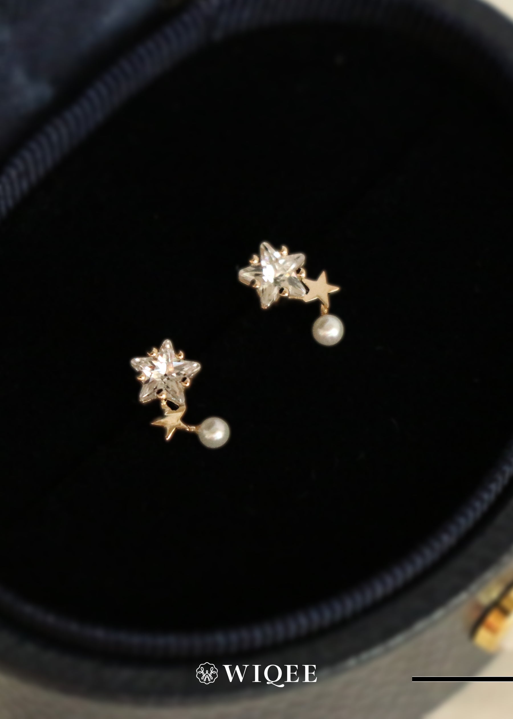 Star Pearl Gold Stud Earring