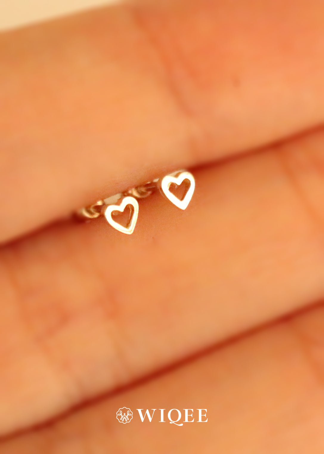 Heart screw backs Gold Stud