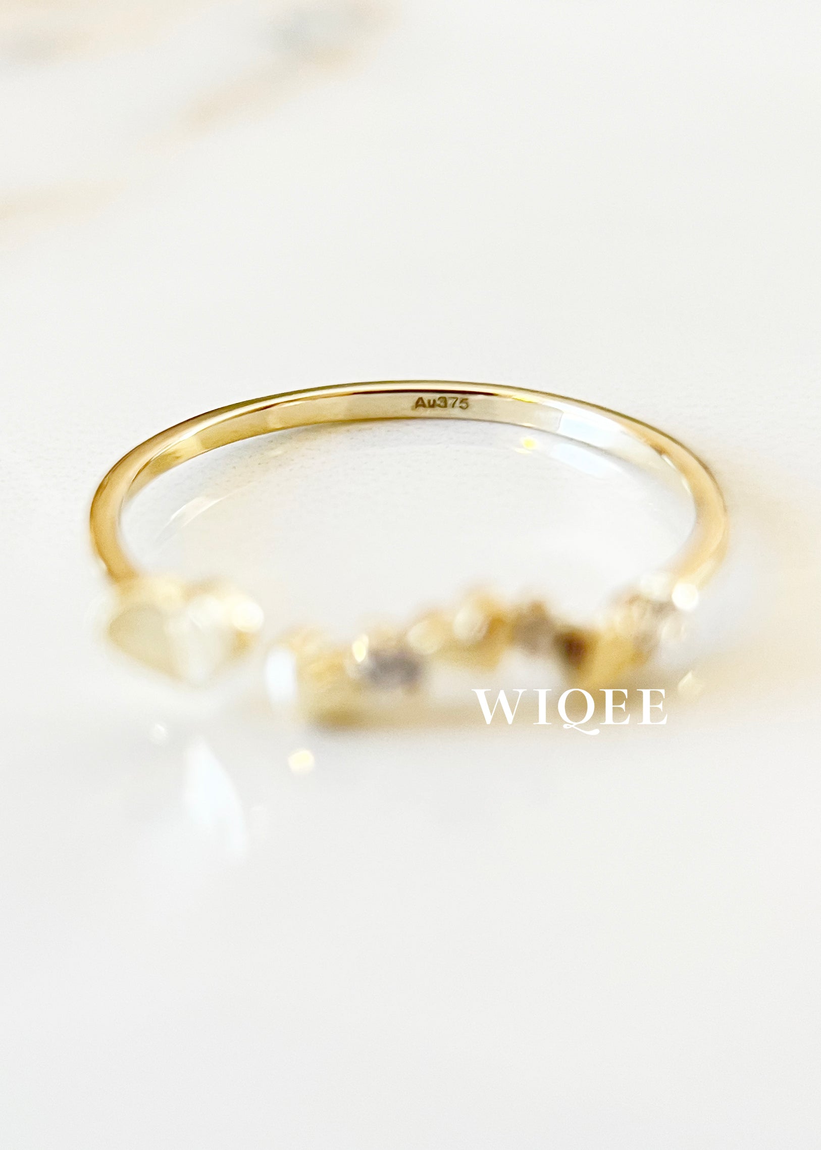 Heart Gold Ring in 9k Solid Gold ,Adjustable Rings