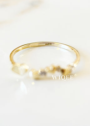 Heart Gold Ring in 9k Solid Gold ,Adjustable Rings