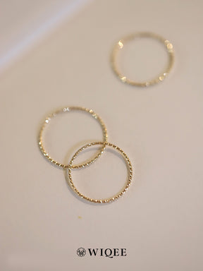 14k Solid Gold Stackable Thin Rings | Luxury Jewelry