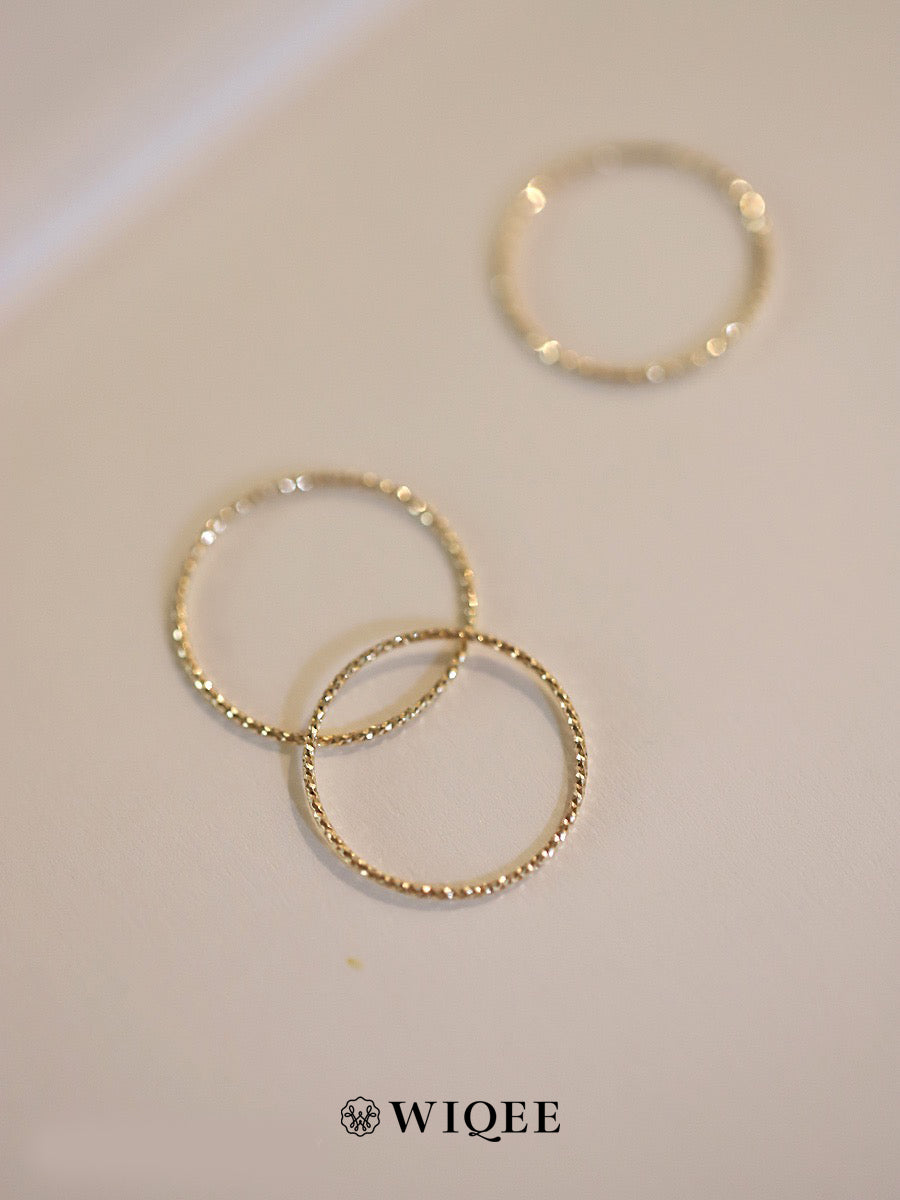 14k Solid Gold Stackable Thin Rings | Luxury Jewelry