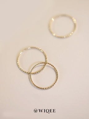 14k Solid Gold Stackable Thin Rings | Luxury Jewelry