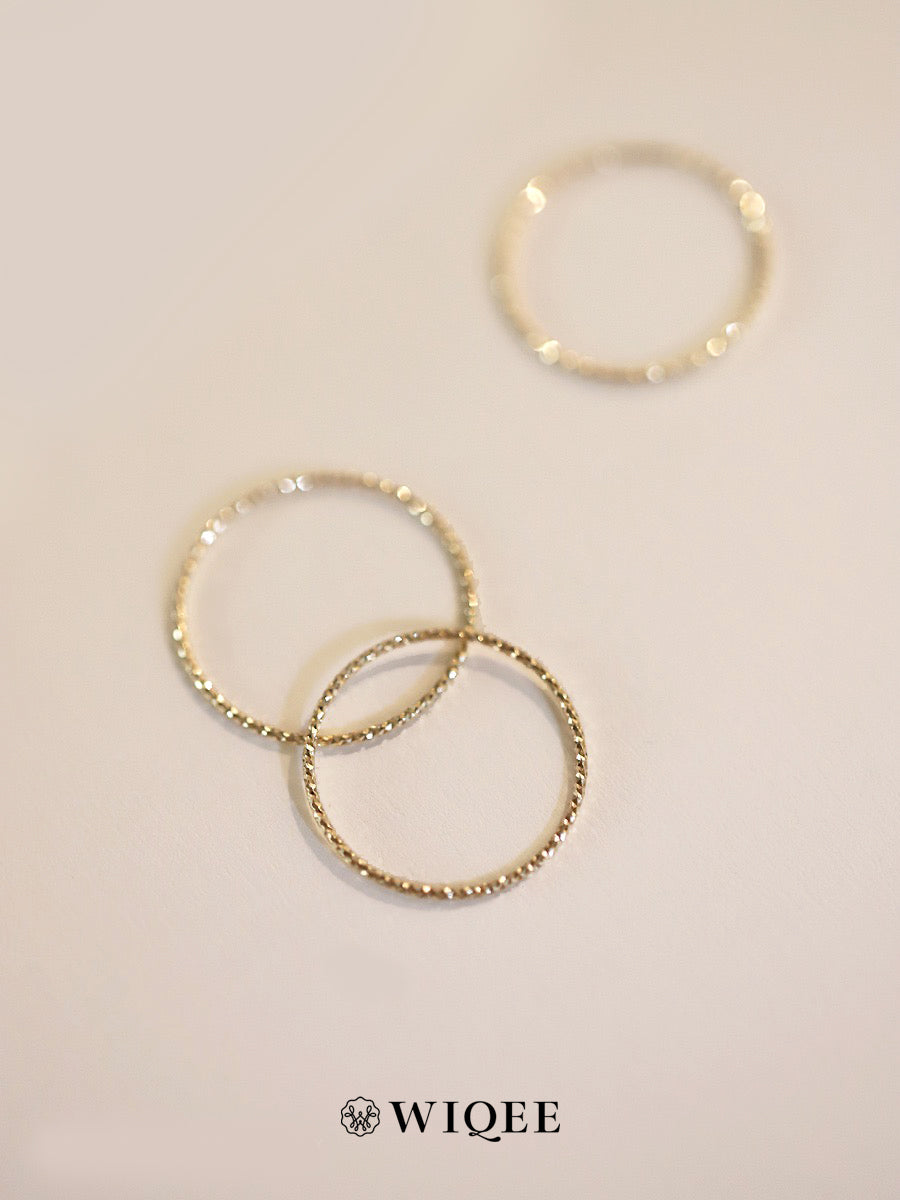 14k Solid Gold Stackable Thin Rings | Luxury Jewelry